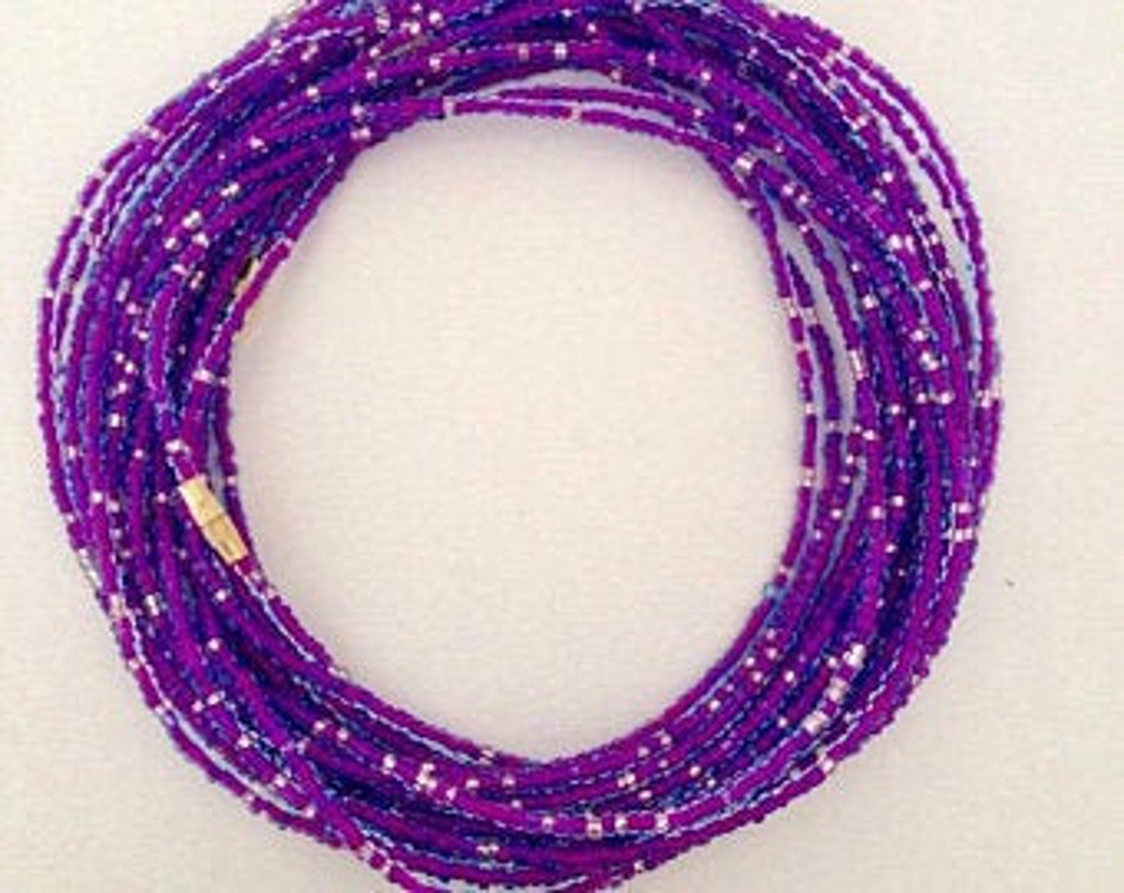 Purple African Waist beads Etsy