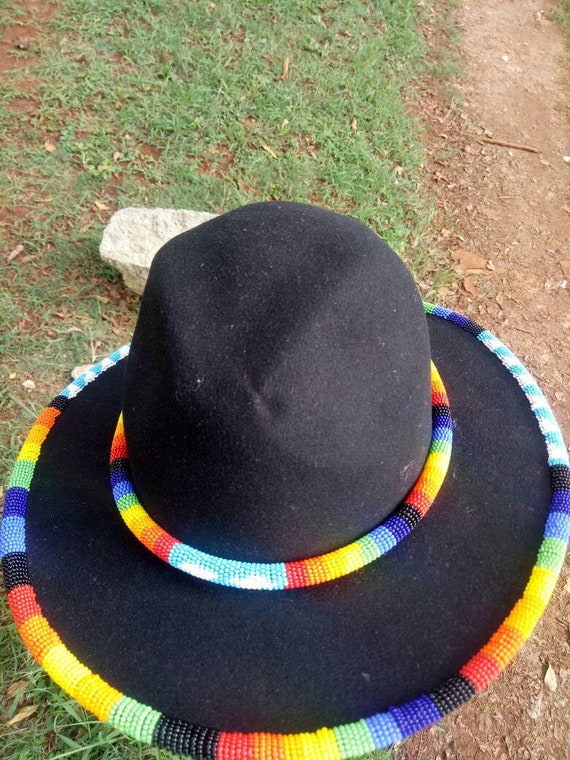 White Beaded Fedora Hat fedora Fashion 