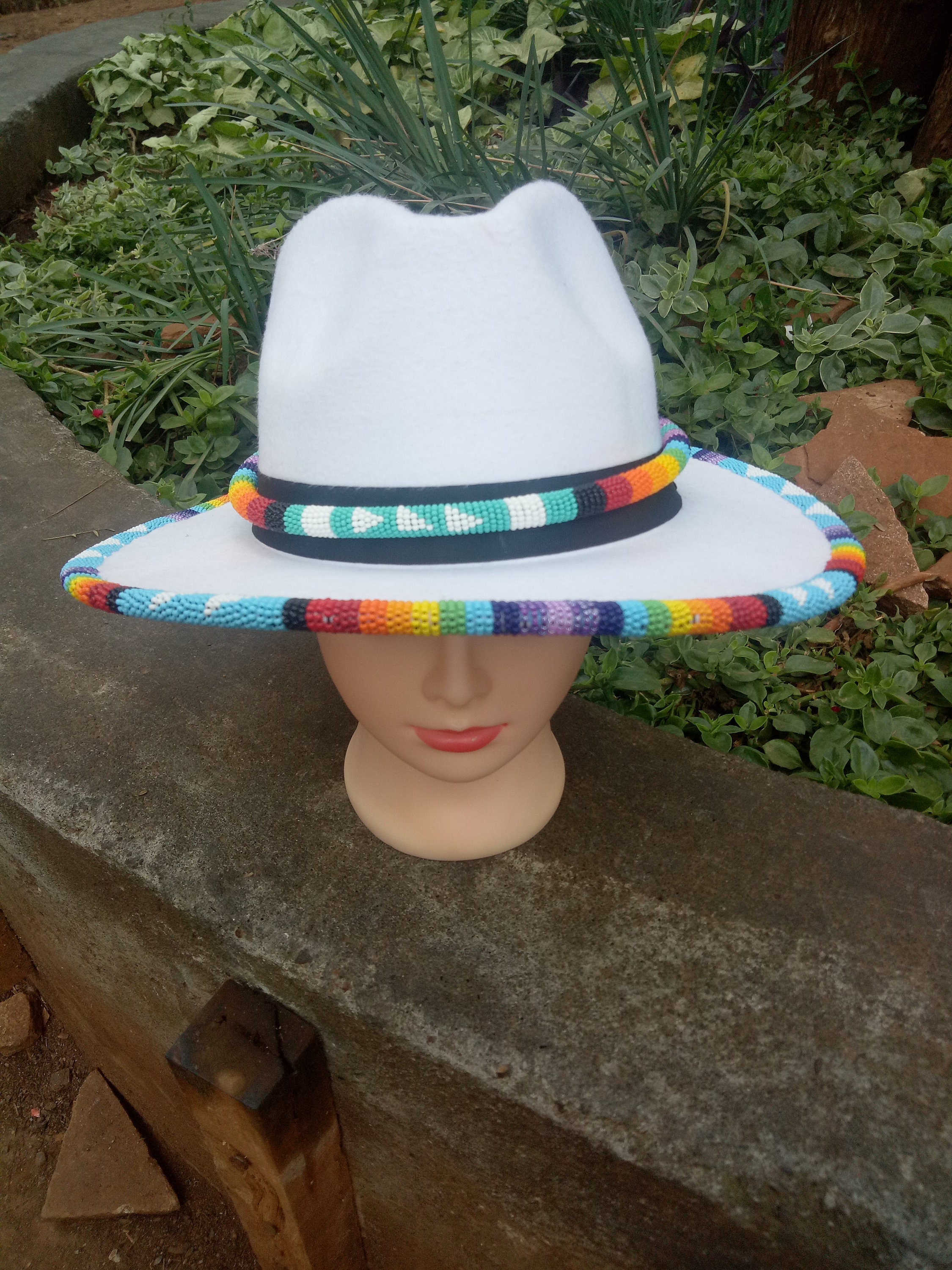 White Beaded Fedora hat Fedora fashion Summer hats Etsy