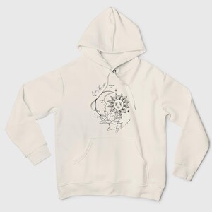 Live By the Sun Hoodie, Love By the Moon Hooded Sweatshirt, Cottage Hoodie, Inspirational Sweatshirt, Cottagecore Hoodie; Goblincore Sweater