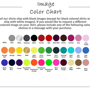 May include: Colour chart showing different colour options for t-shirts. The chart includes colours like white, grey, silver, charcoal, black, garnet, red, wine red, brown, fuchsia, pink, lilac purple, orange red, orange, yellow, gold, light yellow, grass green, green, dark green, emerald green, light blue, sky blue, lake blue, royal blue, navy blue, purple, fluorescent yellow, fluorescent orange, fluorescent pink, fluorescent green, rose red, reddish purple, light beige, coffee, and rose gold.