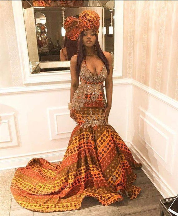 African print dress African queen dress Ankara dress Etsy