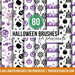 80 Halloween Stamp Brushes for Procreate (Digital Download)