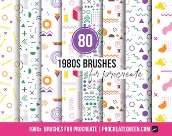 80er Jahre Memphis Musterpinsel für Procreate