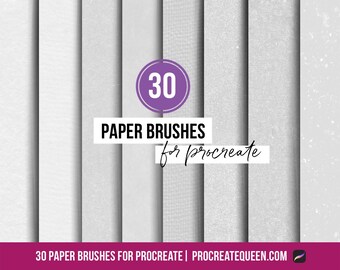 Procreate Papiertexturbürsten: 30 Pinselpaket (Digitaler Download)