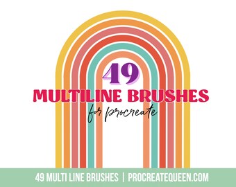 Multi Line Procreate Brushset: 49 Pinsel (Digitaler Download)