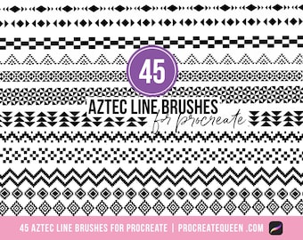 Aztec line brushes, aztec tattoo brushes, tattoo brushes, polynesian brushes, aztec line work