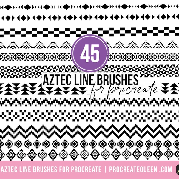 Aztec line brushes, aztec tattoo brushes, tattoo brushes, polynesian brushes, aztec line work