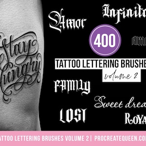 Tattoo lettering volume 2, Procreate Lettering made easy, tattoo inspired fonts 6 fonts and some extra font stuff