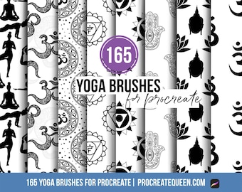 Procreate Yoga Brushes: 165 Pose, Muster & Chakra Stempel (Digitaler Download)