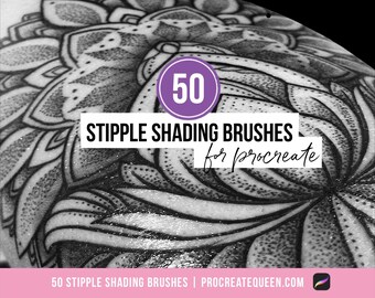 Stipple shading brushes, Procreate Tattoo, Shading Brush Set, Dotwork, Dotting, Dots, Stipple Shading Tool, Whipeshade
