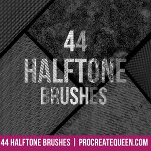 Halftone brushes, Halftone brushes for procreate ,ipad brushes, Dots and Lines Pattern, Dotting Shading, Comic brushes, Polka Dots