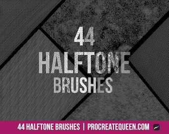 Halbtonpinsel für Procreate: Punkt- & Linienmuster (44 Pinsel-Set)