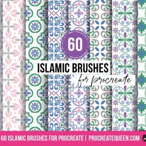 60 procreate pattern brushes, morrocan pattern brushes, moroccan pattern brushes, islamic pattern brushes, procreate brushes, pattern brush