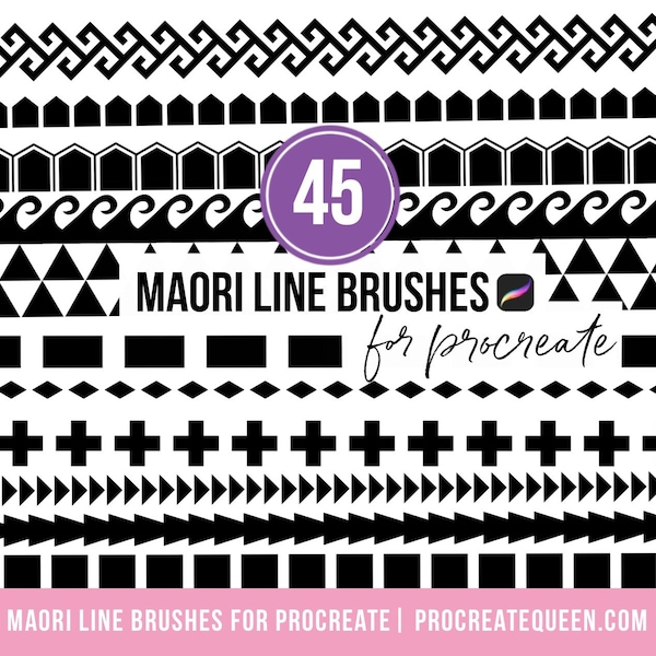 45 maori line brushes, Maori line brushes, maori tattoo, maori tattoo brushes, tattoo brushes, polynesian brushes