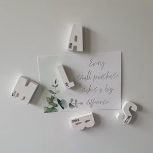 huwelijkscadeau | Magneet gepersonaliseerd als plaatskaartje | lettermagneet met naam