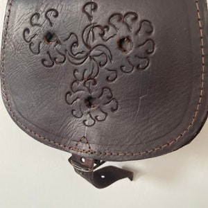 Handmade Moroccan Genuine organic leather with long adjustable leather shoulder strap