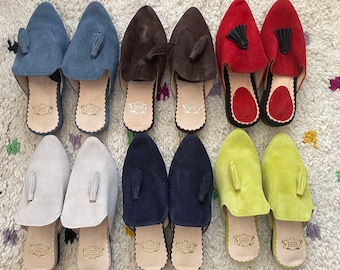 Handmade Moroccan Suede Slippers