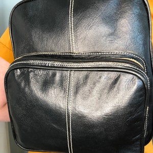 Leather backpack