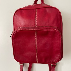 Leather backpack