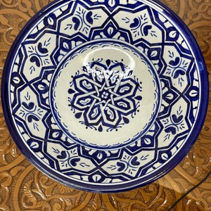 Stoviglie in ceramica Fes Fez marocchine dipinte a mano 26cm 22cm di altezza