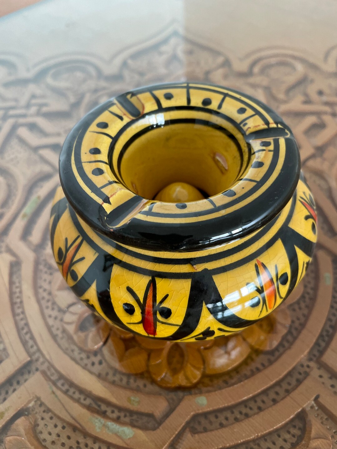 Handmade Moroccan Ashtray Keeps Ash Hidden Falls to the Etsy