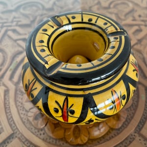 Orientalischer Aschenbecher gelb - albena Marokko Galerie