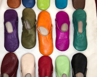 Handmade handmade Moroccan genuine leather slippers