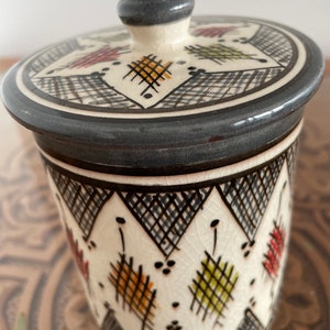 Handmade Hand-Painted Moroccan Ceramic Jar / Pot