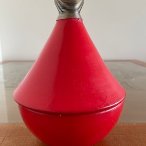 Handmade Moroccan decorative tagine with top silver on the cover