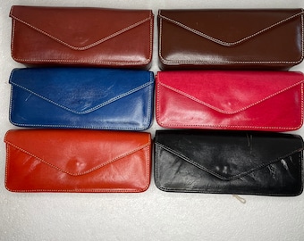Genuine leather case glasses