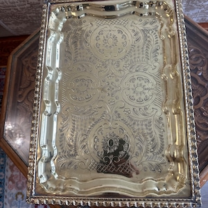 Handmade Handcrafted Moroccan Brass Tray