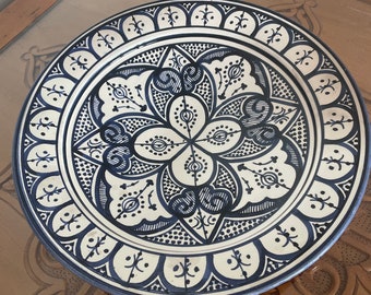 Handmade Hand-painted Moroccan Ceramic Plate