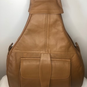 Leather backpack