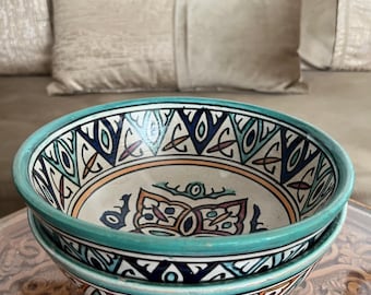 Moroccan, Fez Ceramic Large Bowl