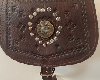 Handmade vintage Moroccan leather bag