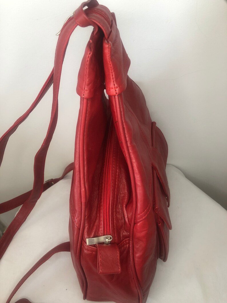 Leather backpack