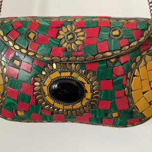 Handmade Mosaic Tile Clutch Hand Bag