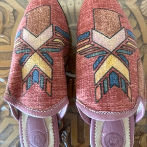 Handmade Moroccan Vintage Carpet slippers