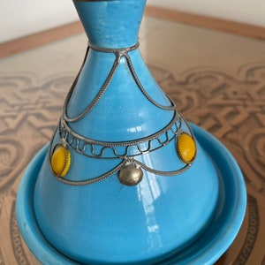 Handmade Moroccan Tagine with Silver and stones