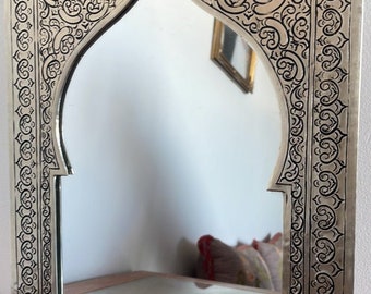 Handmade handcrafted Moroccan silver and Brass mirror