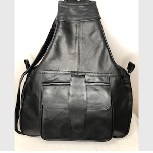 Genuine Leather Backpack: Convertible Shoulder Bag