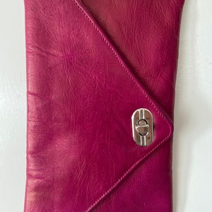 Handmade genuine Moroccan leather clutch bag