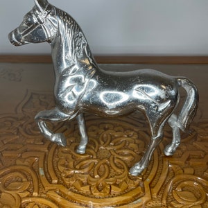 Handmade solid heavy silver horse