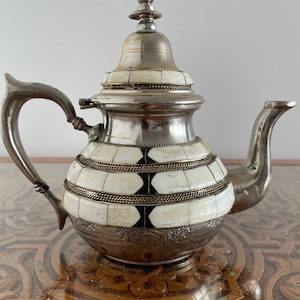 Moroccan vintage handmade handcrafted teapot