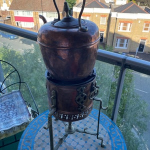Handmade Moroccan Berber Vintage Antique teapot Kettle with Stand