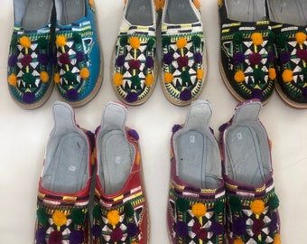 Handmade Moroccan pompom Berber slippers