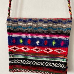 Handmade Moroccan vintage carpet/ rug bag 100% wool organic