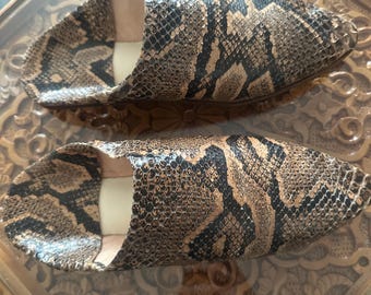 genuine snake leather slippers