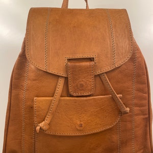 Handgemachter marokkanischer Echtleder Rucksack